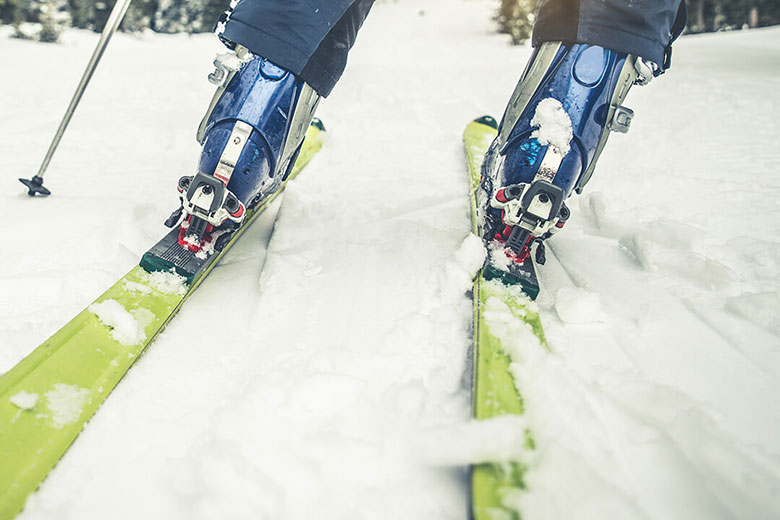 Person skiing down slope